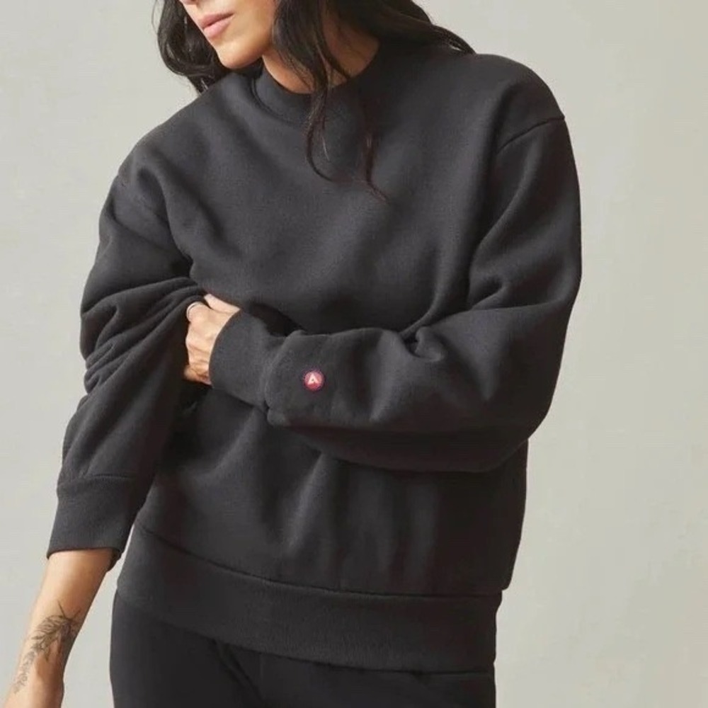 American Giant American Vintage Crew Sweatshirt Unisex Small Black Fleece‎ Lined